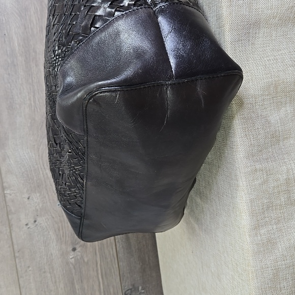 Cole Haan Brown Woven Leather Tote Shoulder Bag - Picture 7 of 13